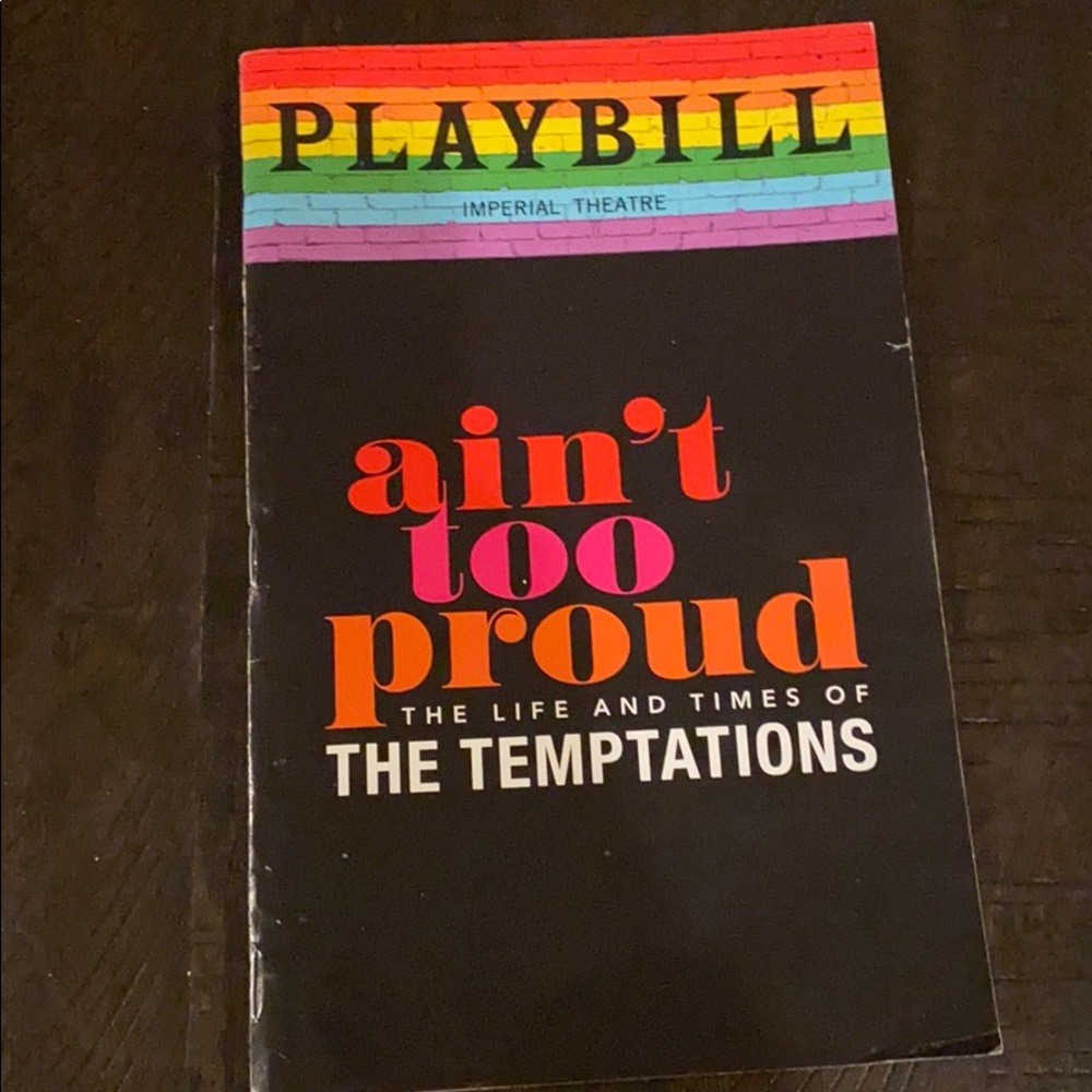Ain’t Too Proud Playbill (pride)
